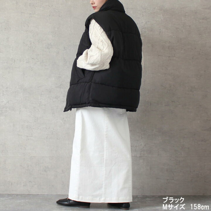 楽天市場】ボリュームフェイクダウンベスト レディース ダウン  