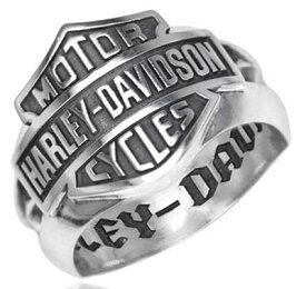 ハーレーダビッドソン Harley Davidsonリングメンズ デコレーティブ バンド リングMen's Bold B&S Logo ring with decorative bandハーレー純正 正規品 アメリカ買付 USA直輸入 通販
