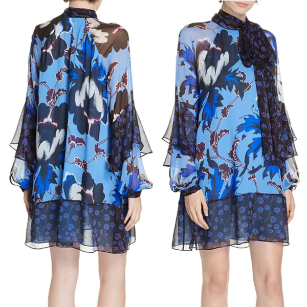 ダイアンフォンファステンバーグ DVF ワンピース DIANE von FURSTENBERG 12301DVFEffie Dress  (Phoenix Floral Hydrangea Multi) フローラル シルク ドレス (マルチ）Effie Floral Print Silk  Shift 