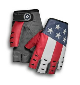 ハーレーダビッドソン Harley Davidsonグローブ★　Men's Patriot Fingerless Gloves 新作 ハーレー純正 正規品 アメリカ買付 USA直輸入 通販