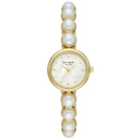 ケイトスペード 腕時計 Kate Spade KSW1687Monroe Watch, 24mm (Gold) モンロー パール ブレスレット ウォッチ（ゴールド）Monroe Pearl Bracelet Watch