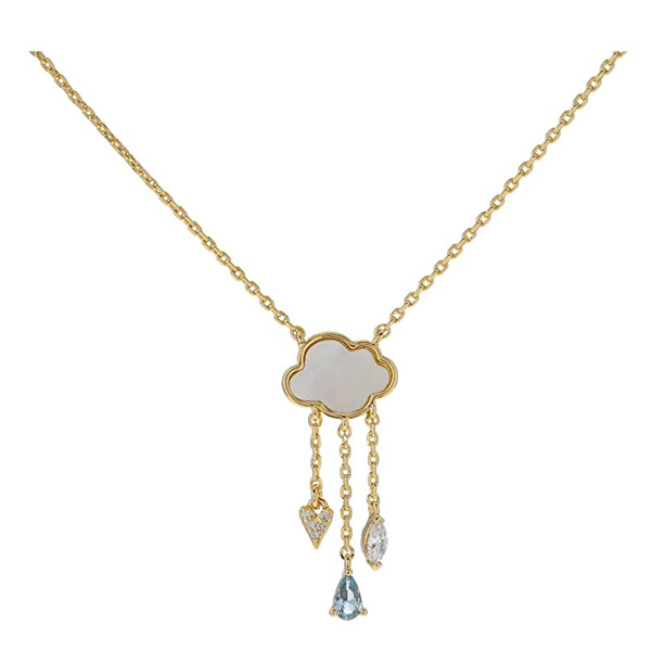 ケイトスペード ネックレス Kate SpadeWishes Cubic Zirconia & Mother of Pearl Cloud  Pendant Necklace (Cream/Multi) ウィッシュ クラウド ペンダント ネックレス（クリーム/マルチ）wishes cloud  