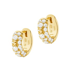 マイケルコース ピアス Michael Michael Kors Pave Huggie Hoop Earrings (Gold) ぺヴェ ハギー フープ ピアス (ゴールド)