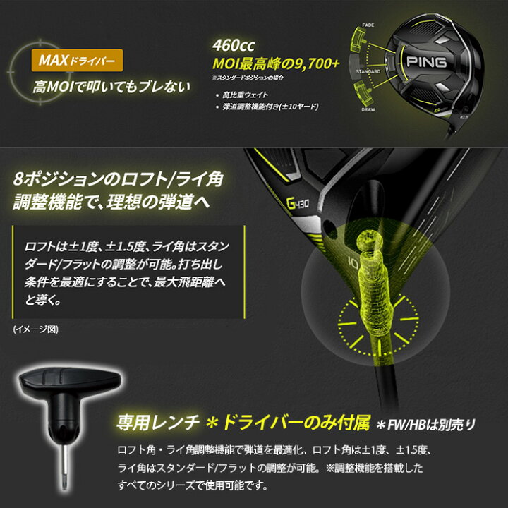 楽天市場】11月11日発売予定 ピン ゴルフ PING G430 MAX ドライバー PING ALTA J CB BLACK 日本正規品 ping  g430 DR MAX 左右選択可 ピン : ウィザード54