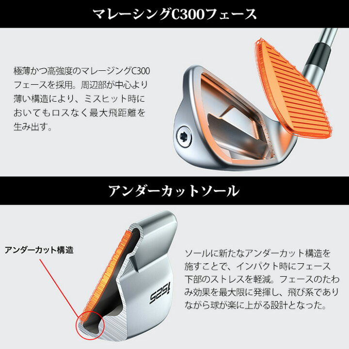 楽天市場】(メーカーカスタム)ピン ゴルフ PING i525 アイアン AWT 2.0 LITE 6〜PW （5本セット） 日本正規品 ping I525  IRON 左右選択可 : ウィザード54