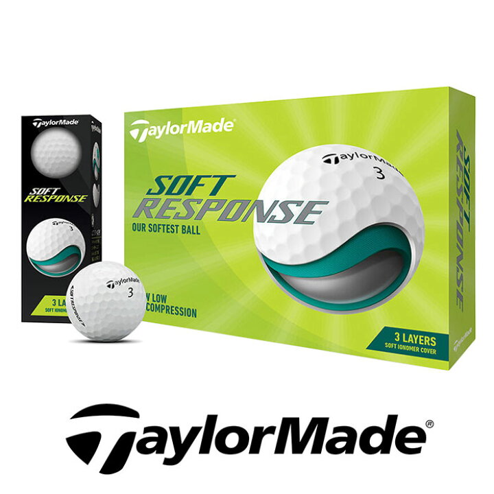 楽天市場 テーラーメイド 22 Soft Response ゴルフボール 1ダース 12球 ソフトな打感 柔らかい 3ピース ウィザード54