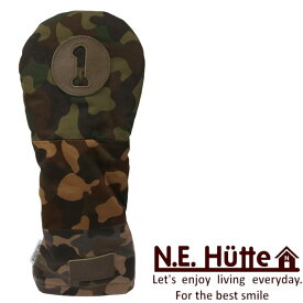 エヌ.イー.ヒュッテ N.E.Hutte ジャングルシリーズ カモ柄 ドライバー用ヘッドカバー Camouflage Head Cover