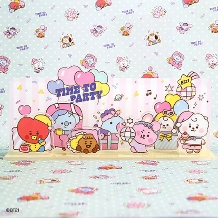楽天市場 送料無料 Bt 21公式グッズアクリルスタンドカレンダーグループ Party Wizmily