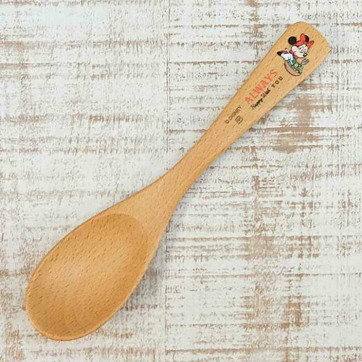 楽天市場】ディズニー 通販 ミニーマウス 木製 スプーン 17.5cm 無料 