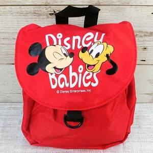 ディズニー 通販 ディズニーベビー ミッキーマウス プルート ミニリュック サック 【レッド】 無料ギフトラッピング ギフト お土産 おみやげ 国内正規メーカー品 デッドストック 新品 ベビ
