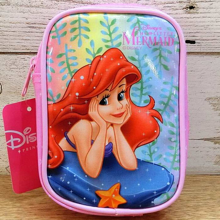 楽天市場 日本製 ディズニー アリエル リトルマーメイド ミニポーチ コスメポーチ 無料ギフトラッピング リトル マーメイド 角型ポーチ ギフト お土産 おみやげ 国内正規品 デッドストック 新品 ウィズマウス 楽天市場店