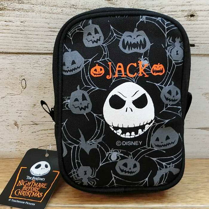 楽天市場 日本製 ディズニー ナイトメア ビフォア クリスマス 角型ポーチ コスメポーチ 無料ギフトラッピング スクエアポーチ ジャック スケリントン ナイトメア ビフォア クリスマス ガイコツ ドクロ ギフト お土産 おみやげ デッドストック ウィズマウス 楽天市場店