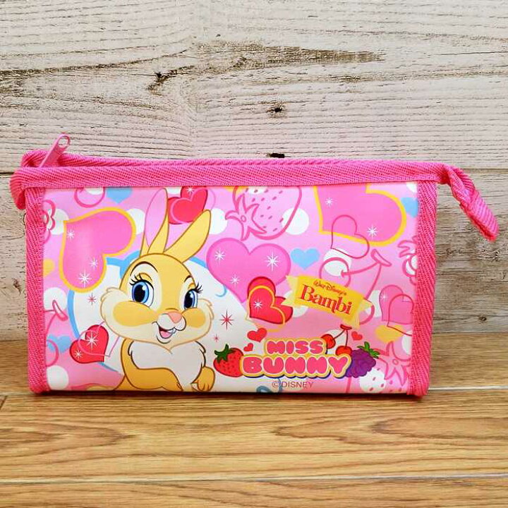 楽天市場 日本製 ディズニー ミスバニー バンビ 三角ポーチ コスメポーチ 無料ギフトラッピング ポーチ ギフト お土産 おみやげ 国内正規品 デッドストック 新品 ペンケース 筆箱 ウィズマウス 楽天市場店