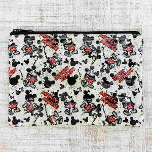 【1点のみ】 ディズニー 通販 デッドストック オールド ミッキーマウス クリア フラット ポーチ 無料 ギフト ラッピング お土産 おみやげ 国内正規メーカー 化粧ポーチ コスメポーチ 平ポー