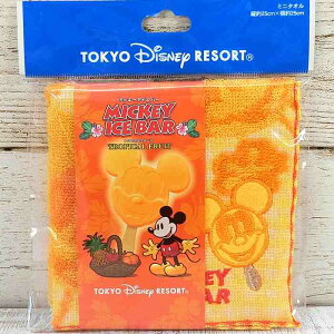 東京ディズニーリゾート 通販 ディズニー ミニタオル パークフード ミッキーマウス アイスバー オレンジ 無料ギフトラッピング TDR ディズニーランド ディズニーシー おみやげ お土産 ポケ