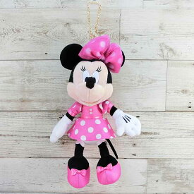 東京ディズニーリゾート ディズニー 通販 おみやげ お土産 ミニー ドット ぬいぐるみ チャーム 【ピンク】 無料ギフトラッピング TDR ランド シー ミニーマウス
