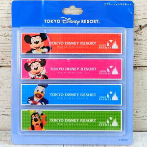 東京ディズニーリゾート ディズニー 通販 舞浜駅 設置 看板 デザイン マグネット 4個セット ミッキーマウス ミニーマウス ドナルドダック グーフィー 無料 ギフトラッピング TDR おみやげ お