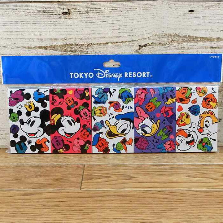 楽天市場 東京ディズニーリゾート ディズニー フェイス メモセット 5種 無料ギフトラッピング ミッキー ミニー ドナルド デイジー チップとデール Tdr ディズニーランド ディズニーシー おみやげ お土産 メモ用紙 ウィズマウス 楽天市場店