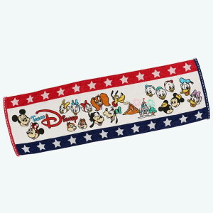 東京ディズニーリゾート チーム ディズニー ミッキー & フレンズ フェイスタオル ホワイト 無料ギフトラッピング TDR ディズニーランド ディズニーシー ミッキーと仲間達 おみやげ お土産 テ