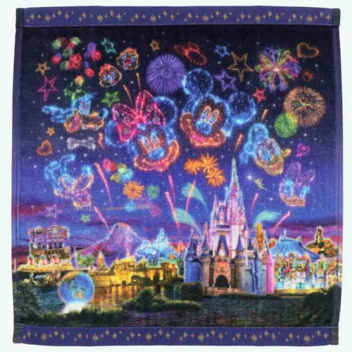 楽天市場 東京ディズニーリゾート 通販 ディズニー 夜空 ウォッシュタオル リゾートナイト 無料ギフトラッピング Tdr ディズニーランド ディズニーシー おみやげ お土産 ゲストタオル ハンドタオル タオル ウィズマウス 楽天市場店