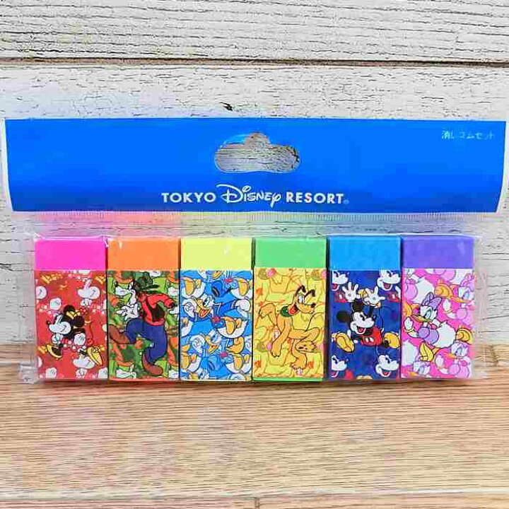 楽天市場 Tdr終売品 東京 ディズニー リゾート ディズニー 通販 消しゴム ビッグ6 ネオンカラー 6個セット 無料ギフトラッピング Tdr ディズニーランド ディズニーシー けしごむ ケシゴム おみやげ お土産 ウィズマウス 楽天市場店
