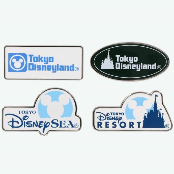 楽天市場】東京ディズニーランド ディズニー 通販 ロゴ ピンバッジ 4個  