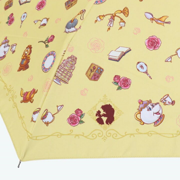 楽天市場 東京ディズニーランド 新エリア ディズニー 通販 ベル 美女と野獣 折りたたみ 傘 50cm Tdl ディズニーリゾート ディズニーシー おみやげ お土産 晴雨 兼用 折り畳み 折りたたみ傘 ウィズマウス 楽天市場店