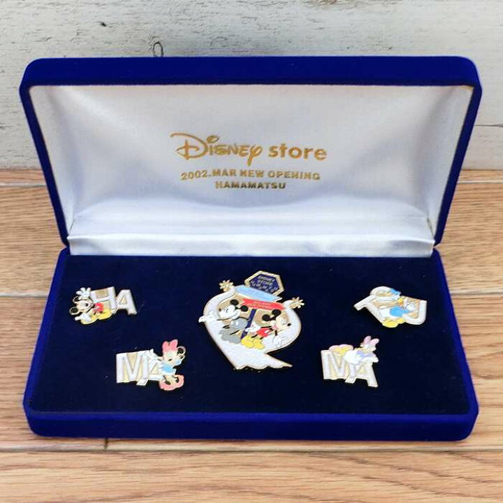楽天市場 ディズニーストア ディズニー 通販 浜松店 02年 3月 ニュー オープニング 限定 ピンバッジ 5個セット Le800 宝石箱入り 超レア 1点のみ ウィズマウス 楽天市場店
