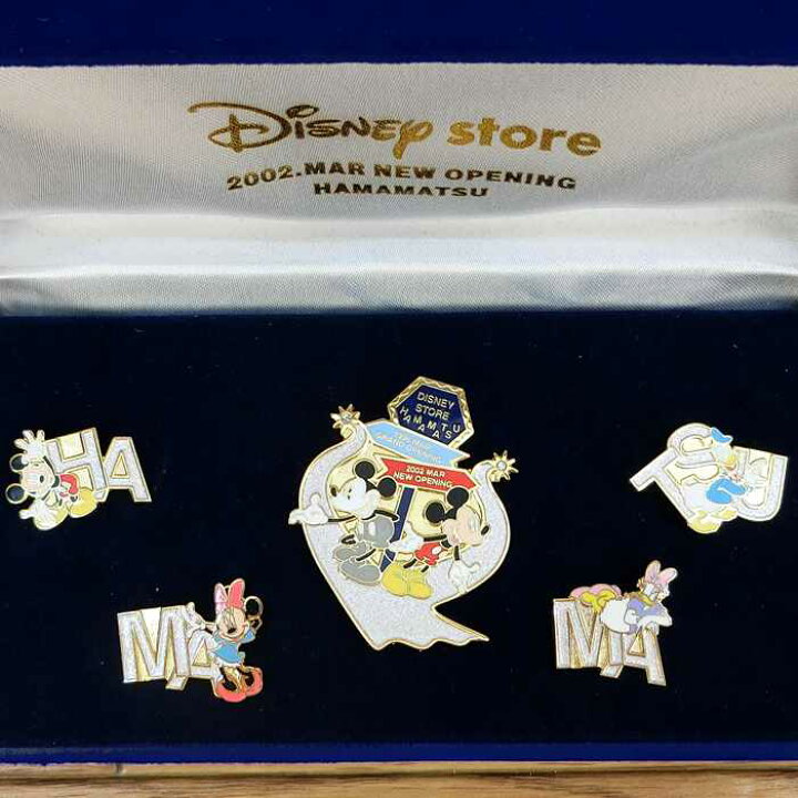 楽天市場 ディズニーストア ディズニー 通販 浜松店 02年 3月 ニュー オープニング 限定 ピンバッジ 5個セット Le800 宝石箱入り 超レア 1点のみ ウィズマウス 楽天市場店
