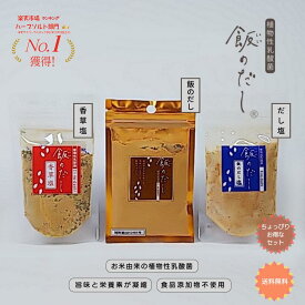 送料無料 飯のだし®20gと調味料2点セットA 【香草塩・だし塩】 ハーブソルト 発酵調味料 無添加 国産 出汁塩 粉末　鮒寿司 乳酸菌 腸活 美肌 健康 ホルモンバランス 免疫力 ギフト