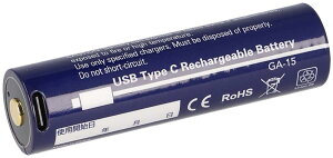 GENTOS(�W�F���g�X) LED �w�b�h���C�g G�V���[�Y GH-118RG�p ��p�[�d�r GA-15 ANSI�K�i���� �l�C�r�[ ���a19×71mm