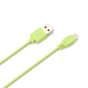 PGA micro USB コネクタ USB ケーブル 1.2m グリーン PG-MUC12M05 1.2m グリーン