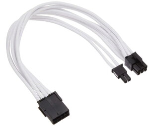 SilverStone�� PSU�ėp�����X���[�u���W�����[�P�[�u�� SST-PP07-PCIW(�z���C�g)