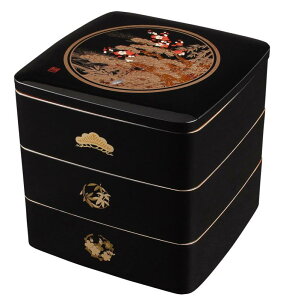 まえじゅう漆器 松竹梅 5.0 都三段重(B) 7R-617