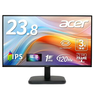 Acer ���j�^�[ 23.8�C���` �t��HD ����� IPS 120Hz 1ms(VRB) sRGB 99% AdaptiveSync HDMI 1.4 �~�jD-Sub 15�s�� �X�s�[�J�[�E�w�b�h�t�H���[�q �������͒[�q VESA�}�E���g�Ή� �[���t��