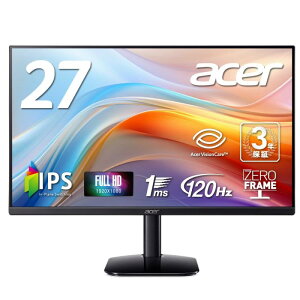 Acer j^[ 27C` tHD  IPS 120Hz 1ms(VRB) sRGB 99% AdaptiveSync HDMI 1.4 ~jD-Sub 15s Xs[J[EwbhtH[q VESA}EgΉ [t[fUC
