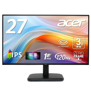 Acer j^[ 27C` tHD  IPS 120Hz 1ms(VRB) sRGB 99% AdaptiveSync HDMI 1.4 ~jD-Sub 15s Xs[J[EwbhtH[q ͒[q VESA}EgΉ [t[