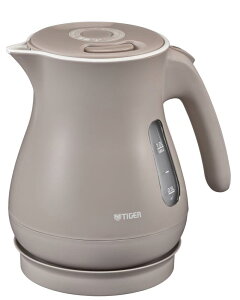 【WEB】タイガー魔法瓶 電気ケトル 驚速 軽量 蒸気セーブ 湯沸かし 1.0L 転倒お湯漏れ防止 ベージュ PCL-N100 CS