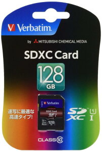 Verbatim o[xC^ SDXCJ[h 128GB UHS-1 U1 Class10 őǍ45MB/b SDXC128GJVB2