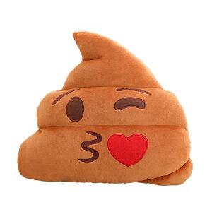 DINETTE うんち クッション ぬいぐるみ 特大 45cm×40cm ふわふわ 抱き枕 大きいサイズ おもちゃ (投げキッス)
