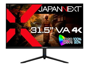 JAPANNEXT 31.5C` j^[ 4K UHD 3840x2160𑜓x VA fBXvC (HDMI/DisplayPort/Xs[J[//](s{bg)@\/VESAΉ/u[CgJbg) JN-V3152UHDR-H