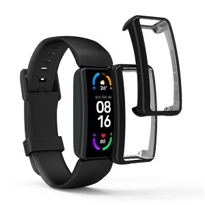 kwmobile 2x �P�[�X Fitbit Inspire 3 / Inspire 2 / Ace 3�Ή� �J�o�[ - �t���J�o�[ �V���R�� �ϏՌ� �S�̕ی� ���F/�O���[