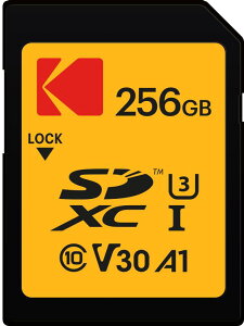 Emtec Kodak SD�J�[�h 256GB UHS-I U3 V30 Ultra - �ő�ǂݎ�葬�x95MB/�b - �������ݑ��x �ő�85MB/�b - 4K Ultra HD�r�f�I��HD�ʐ^�̃X�g���[�W - SD�J�[�h�B
