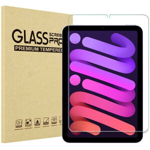 ProCase 1���Z�b�g iPad Mini 7���� A17 Pro/Mini 6 �Ή� �t���ی�t�B���� 8.3�C���` 2024/2021�N���� 9H�d�x �ϏՌ� �����K���X �K���X�t�B���� �S�ʋz�� �\�t�L�b�g�t��