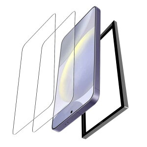 Sotarino �K���X�t�B���� Galaxy S25 Plus/S24 Plus (2��)�y�w��F�ؑΉ��z�K�C�h�g�t �\��t���ȒP �M�����N�V�[ S24 Plus �Ή� �ی�t�B���� �����z�� �d�x9H �ϏՌ�