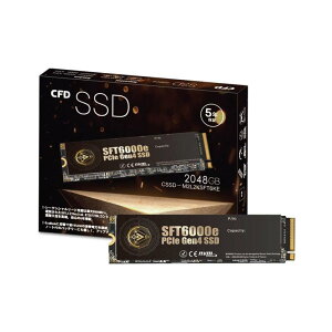 CFD SSD M.2 NVMe SFT6000e �V���[�Y �y PS5 ����m�F�ς� �z 3D NAND TLC�̗p SSD PCIe Gen4×4 (�ǂݎ��ő�6000MB/S) M.2-2280 NVMe ����SSD 2TB (2048GB) C