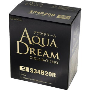 �A�N�A�h���[�� ���Y�� �n�C�u���b�h�ԕ�@�p�o�b�e���[ GOLD BATTERY GB S34B20R (��Ȍ݊�/S34B20R) AGM�^�C�v AQUA DREAM