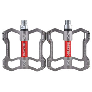 【ThinkTop】3つのベアリング 自転車ペダル 超軽量 高?度 車軸 9/16 アルミ合金 潤滑油 ロードバイクMTB マウンテンバイク (チタン)