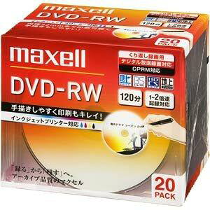 maxell ^p DVD-RW 120 2{Ή CNWFbgv^ΉzCg(Ch) 20 5mmP[X DW120PLWP.20S