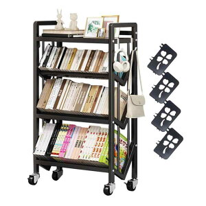 Fainyearn �t�@�C�����S�� 4�i �t�@�C�����b�N �L���X�^�[�t�� �{�I �f�X�N���S�� ���ޒI A4�T�C�Y �d�؂�t�� ��e�� (�u���b�N, ��50cm4�i)